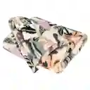 Manta Cordero Con Estampado Floral 125 x 150 cm