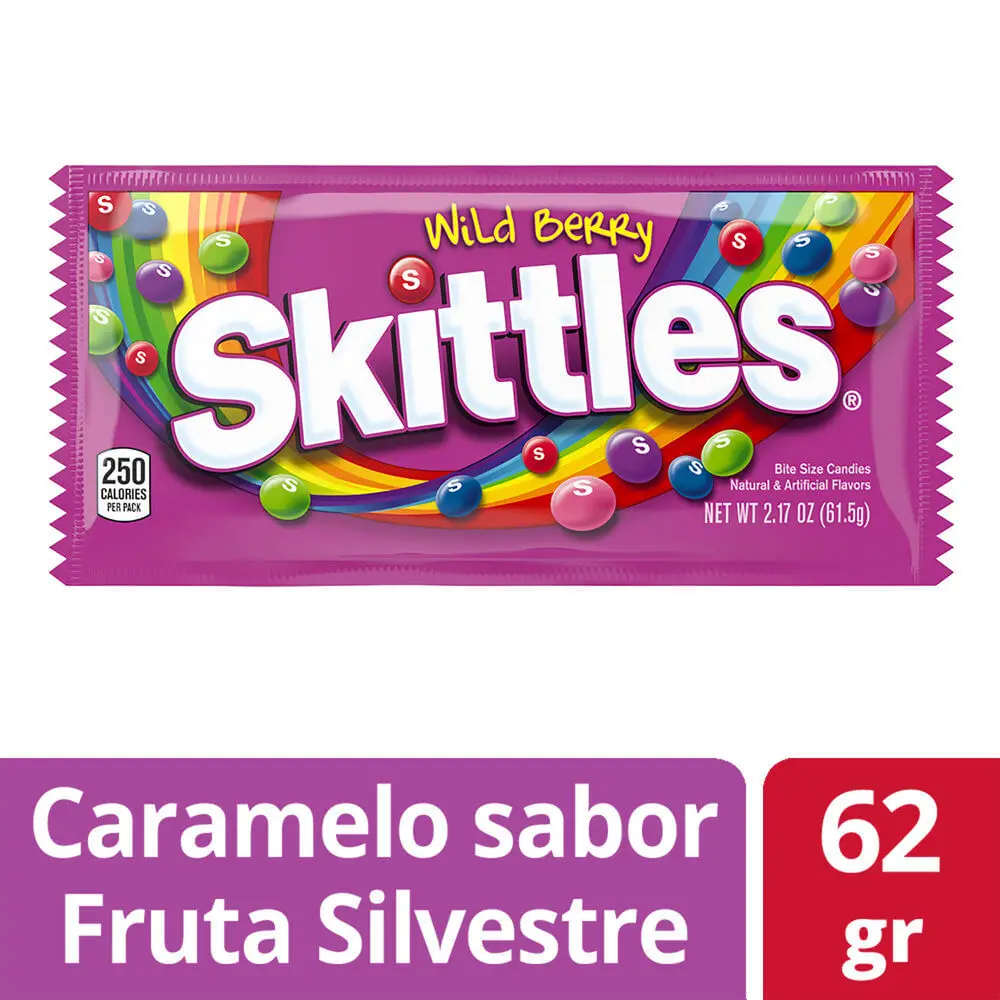 Skittles Caramelos Confitados Sabor Wild Berry
