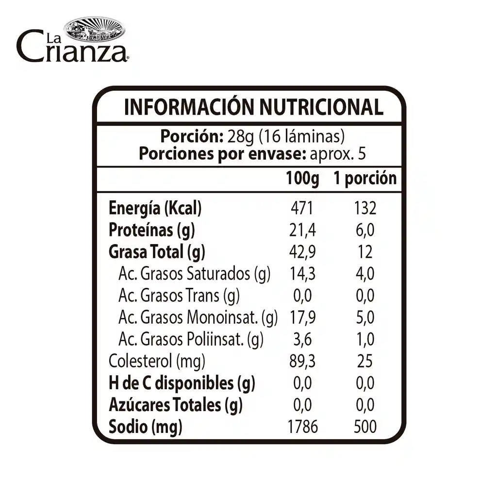 La Crianza Pepperoni Laminado