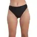 Bikini Calzón Alto Con Pretina Negro Talla XL Samia