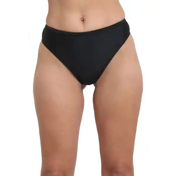 Bikini Calzón Alto Con Pretina Negro Talla XL Samia