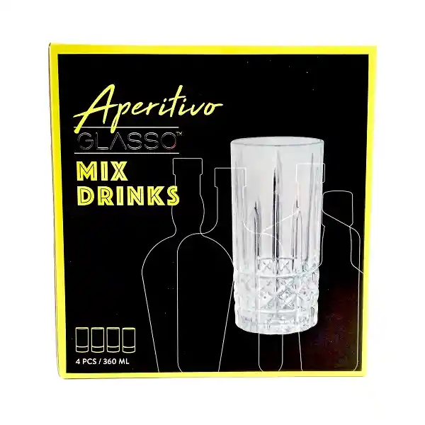 Glasso Set de Vasos Mix Drinks Vintage