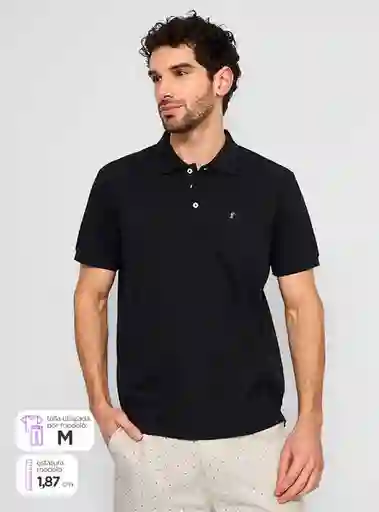 Kenneth Stevens Polerón Polo Manga Corta Negro Talla M SS24