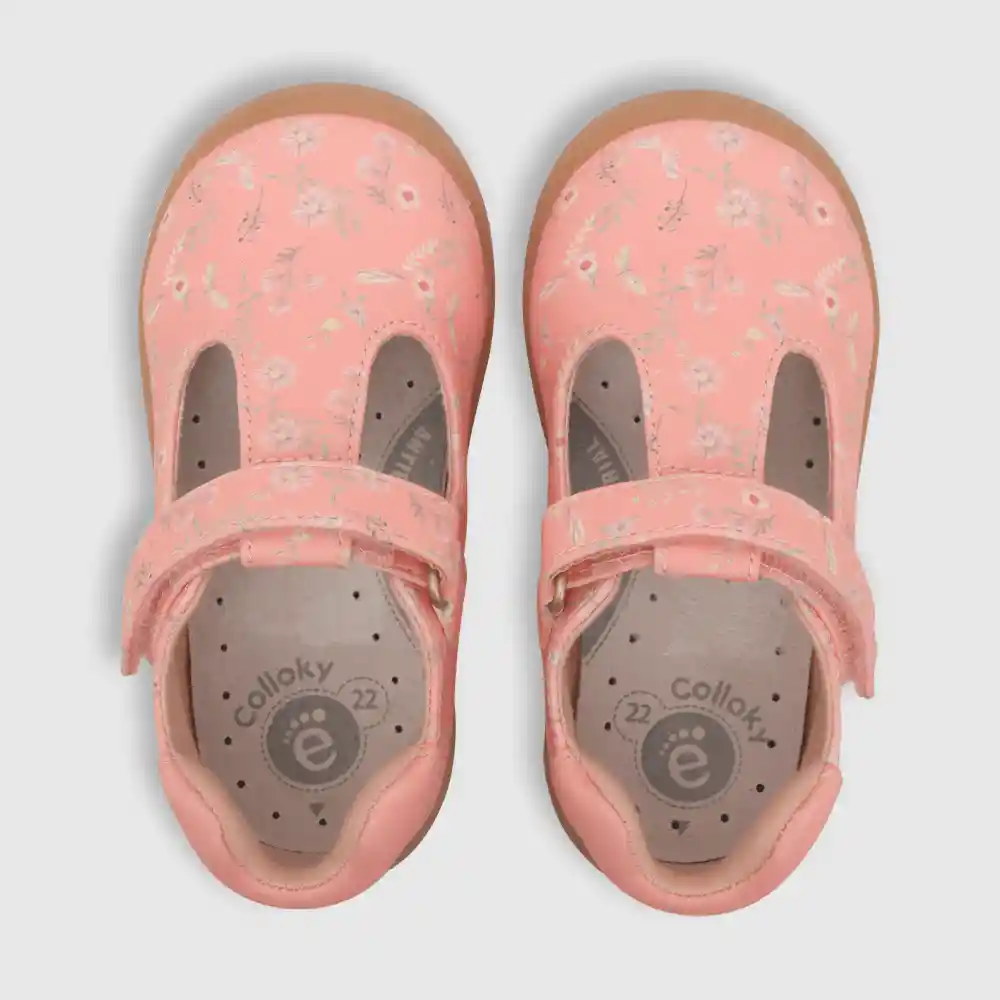 Zapatos Reina Estampado Flores Rojo Talla 24