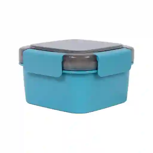 Miniso Contenedor de Doble Capa Para Ensalada Color Azul