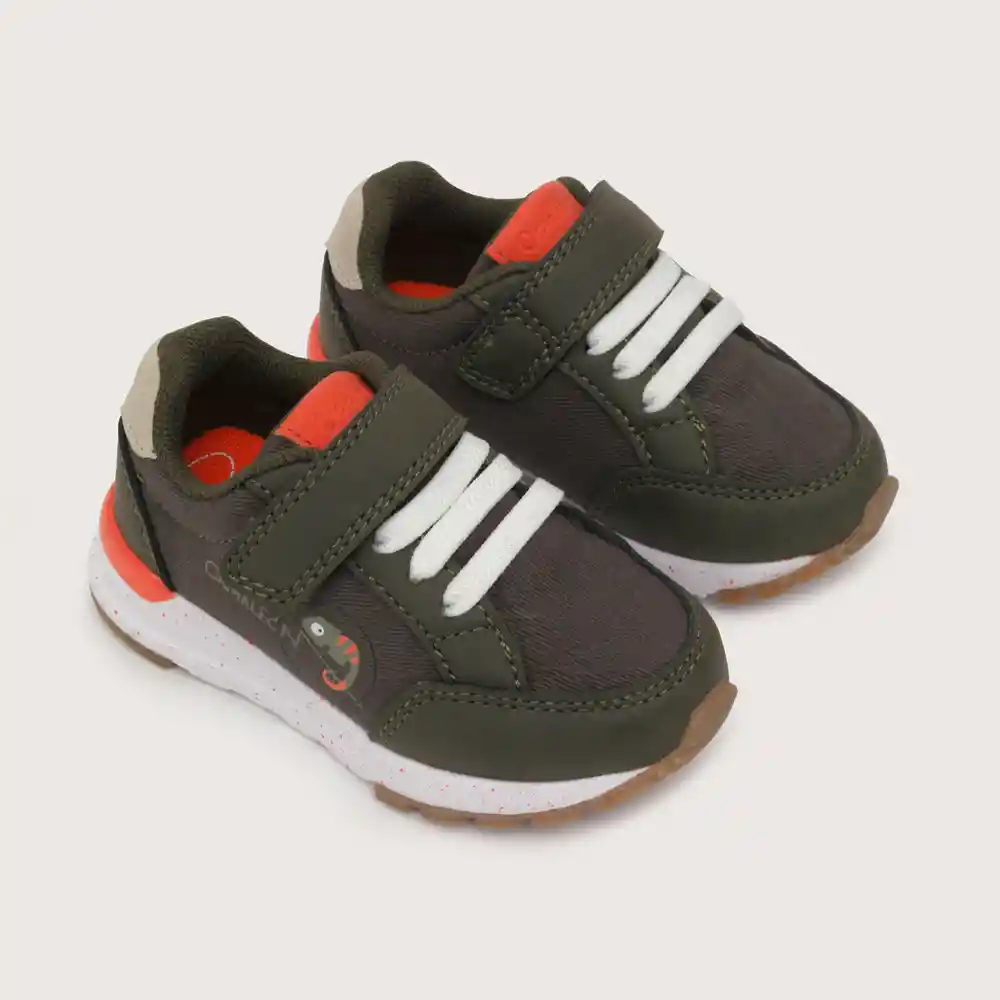 Zapatillas Urbana De Estampada Niño Verde Talla 26