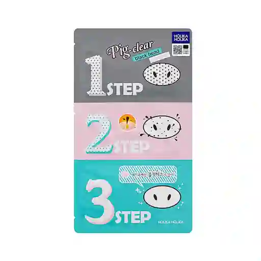 Holika Holika Parche Nasal Pig Nose Clear Black Head 3-Step