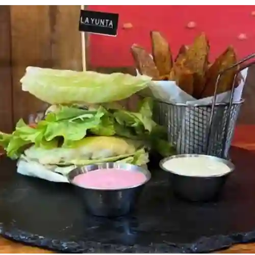 Not Pan Burger de Res + Papas