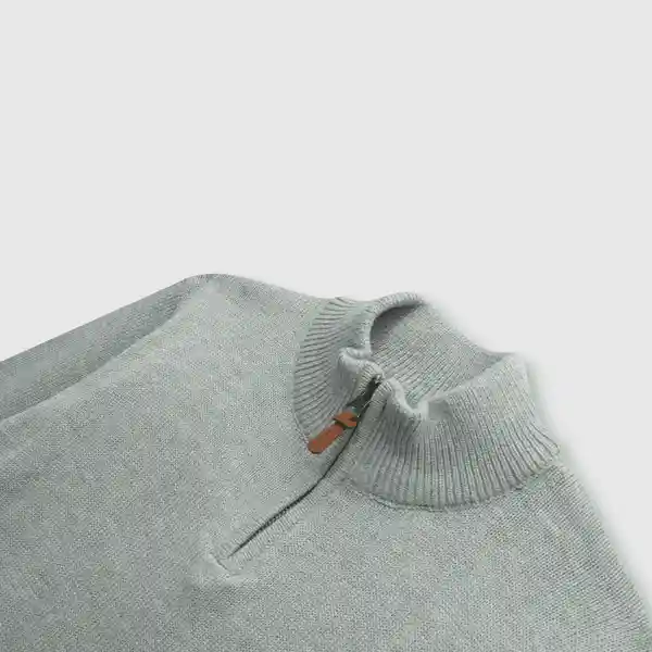 Sweater Clásico de Niño Gris Melange Talla 6A Colloky