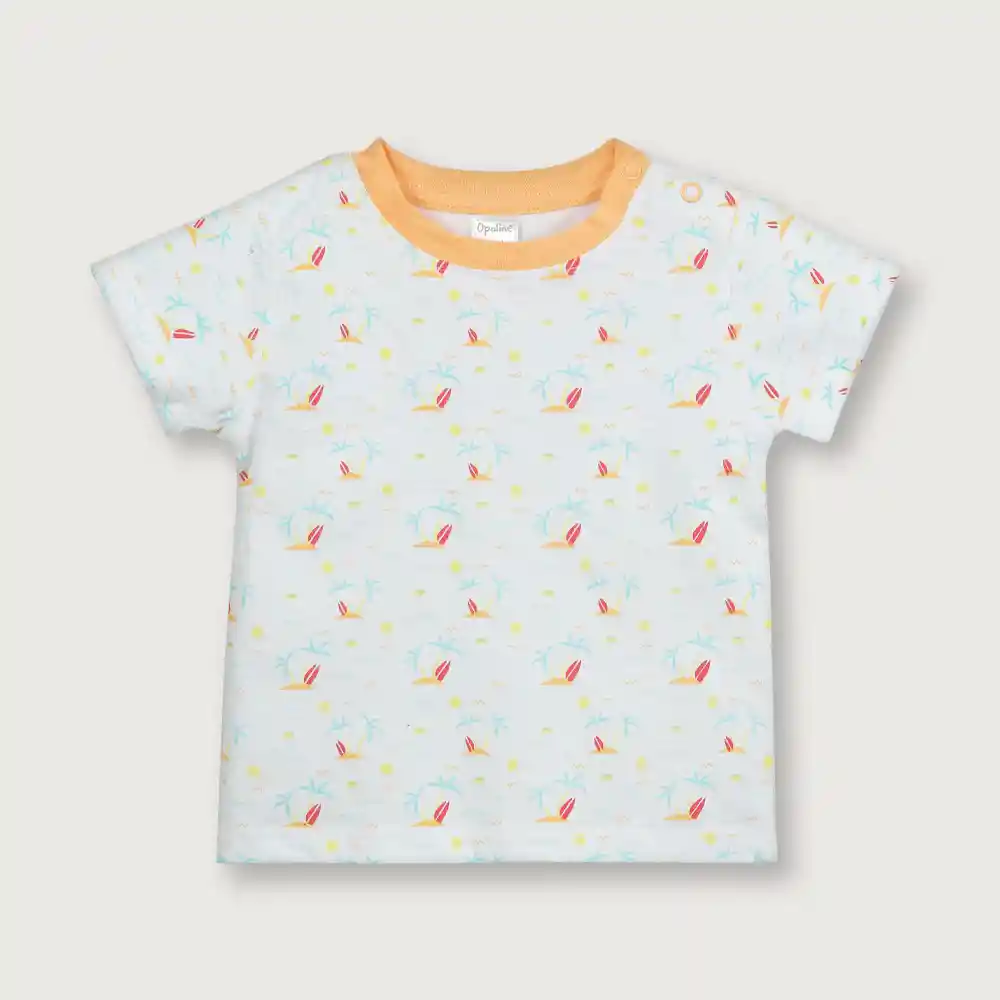 Polera Playa De Niño Blanca Talla Rn