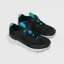 Zapatillas Deportiva Caña Baja De Niño Celeste Talla 30