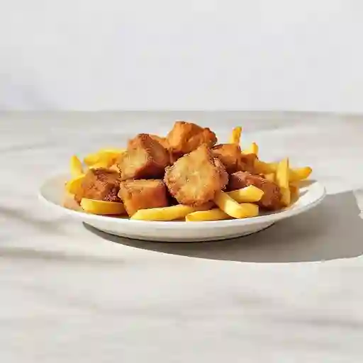 Costillar Cantónes con Papas Fritas