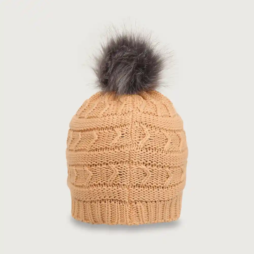 Gorro De Niña Lana Café Talla Xl