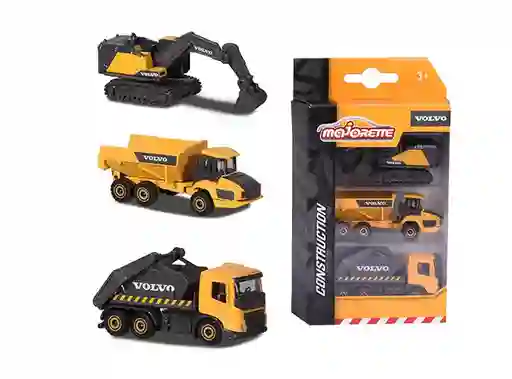 Majorette Set Autitos Volvo Construction