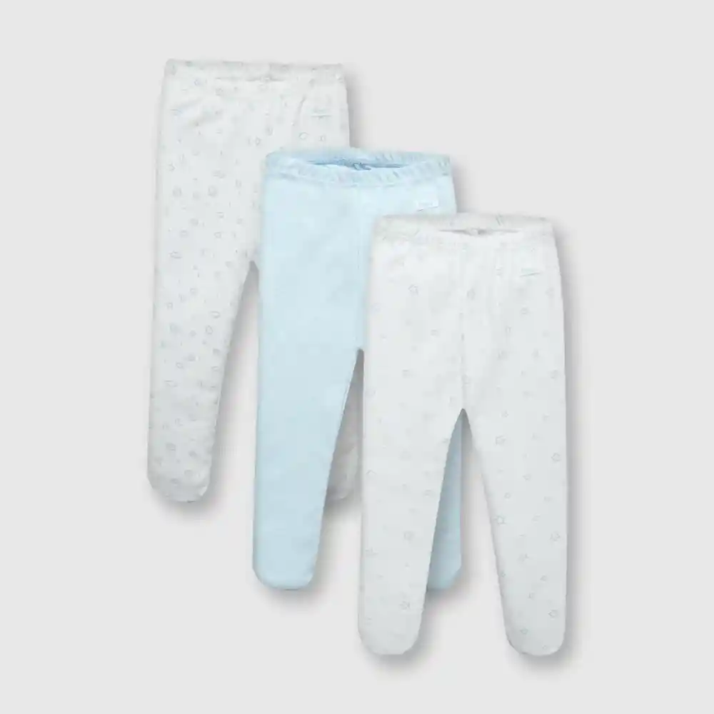 Pack Panty Ballerina De Bebé Niño Celeste Talla 00m