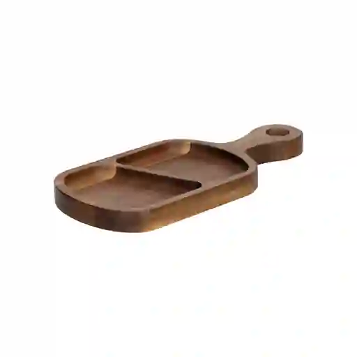 Plato Largo de Madera Con Separaciones Casaideas