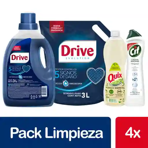 Cif Drive Pack Detergente Liquido + Doypack + Quix +