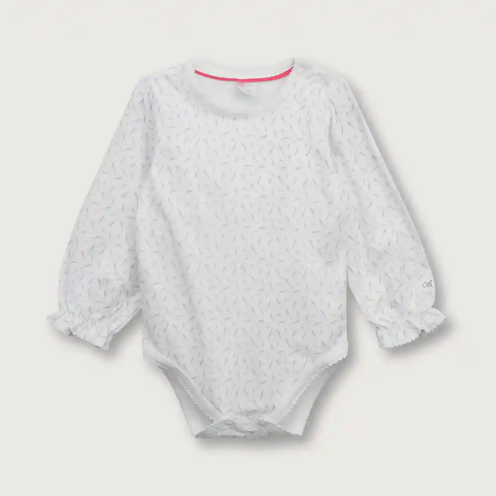 Body Manga Globo Bebé Niña Blanco Talla 6 Meses