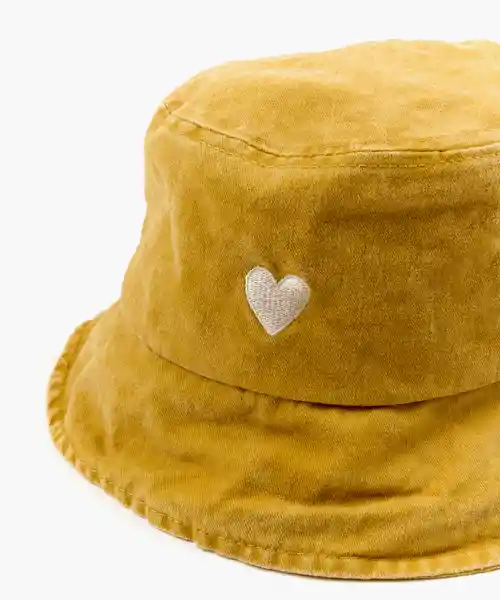 Lounge Bucket Hat Corazón Mostaza