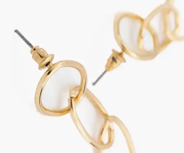 Aros Eslabones Ovalados Dorado Lounge