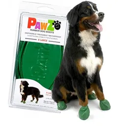 Pawz Zapatos Natural Rubber Dog Boots Verde XL