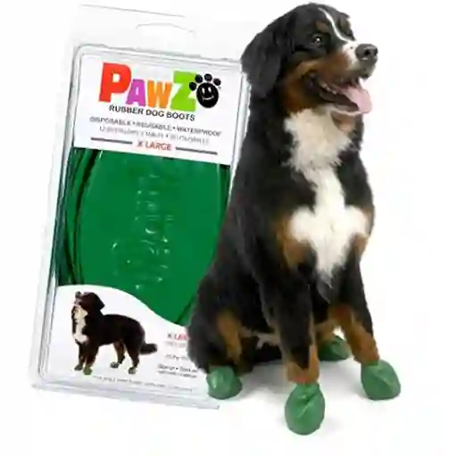 Pawz Zapatos Natural Rubber Dog Boots Verde XL