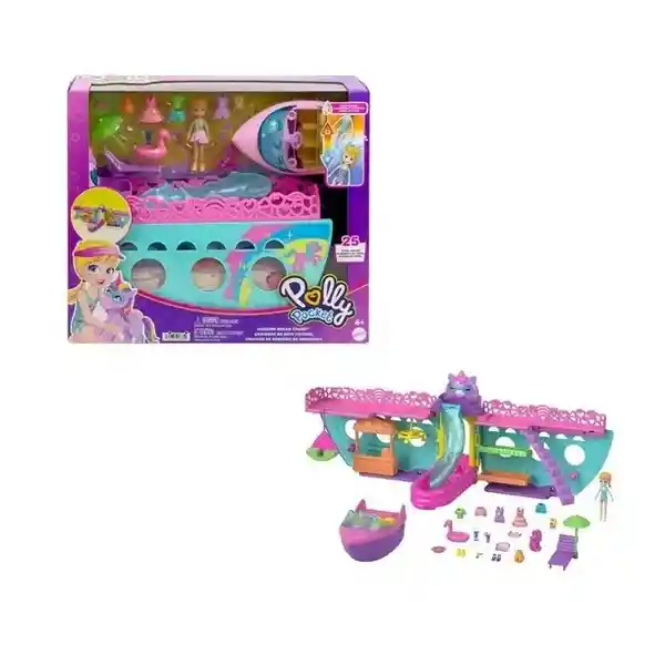 Polly Pocket Set de Juego Bote de Unicornio - HWP26