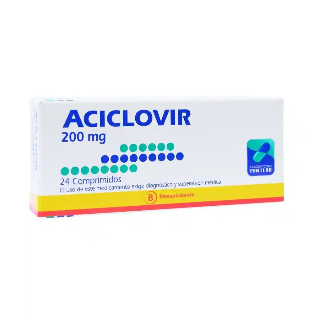 Laboratorio Chile Aciclovir Antiviral (200 mg) Comprimidos 