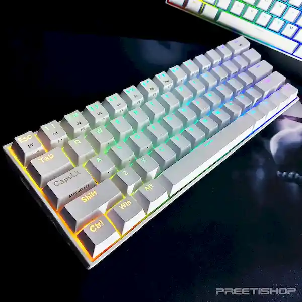 Teclado Gamer Mecánico Draconic Blanco Rgb Redragon K530W