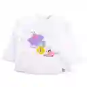 Polera Bebé Niña Blanco Talla 18 M Pillin