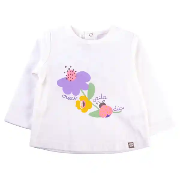 Polera Bebé Niña Blanco Talla 18 M Pillin