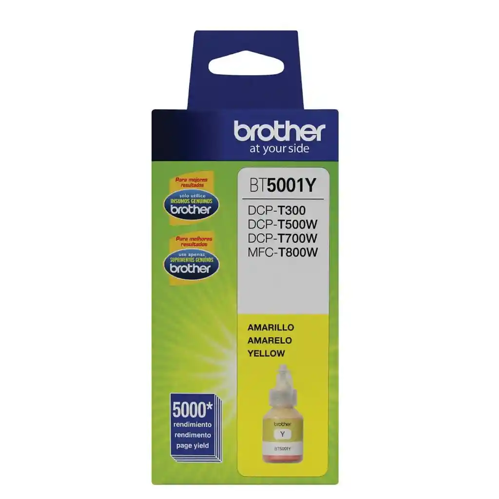Brother Botella de Tinta BT5001Y 5000 Páginas Amarillo DCP MFC