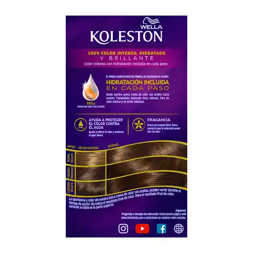 Koleston Tintura de Cabello Single Tono 40 Castaño Medio