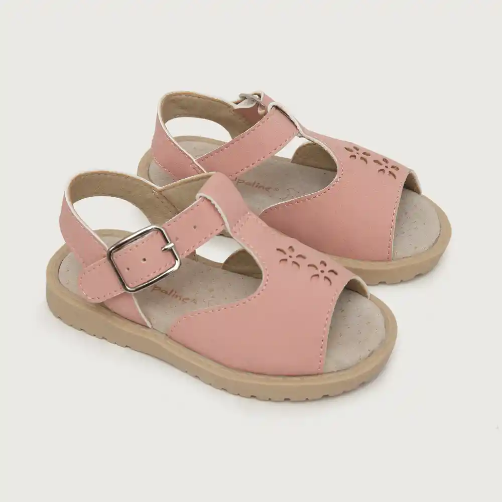 Sandalias Flores De Niña Rosada Talla 28