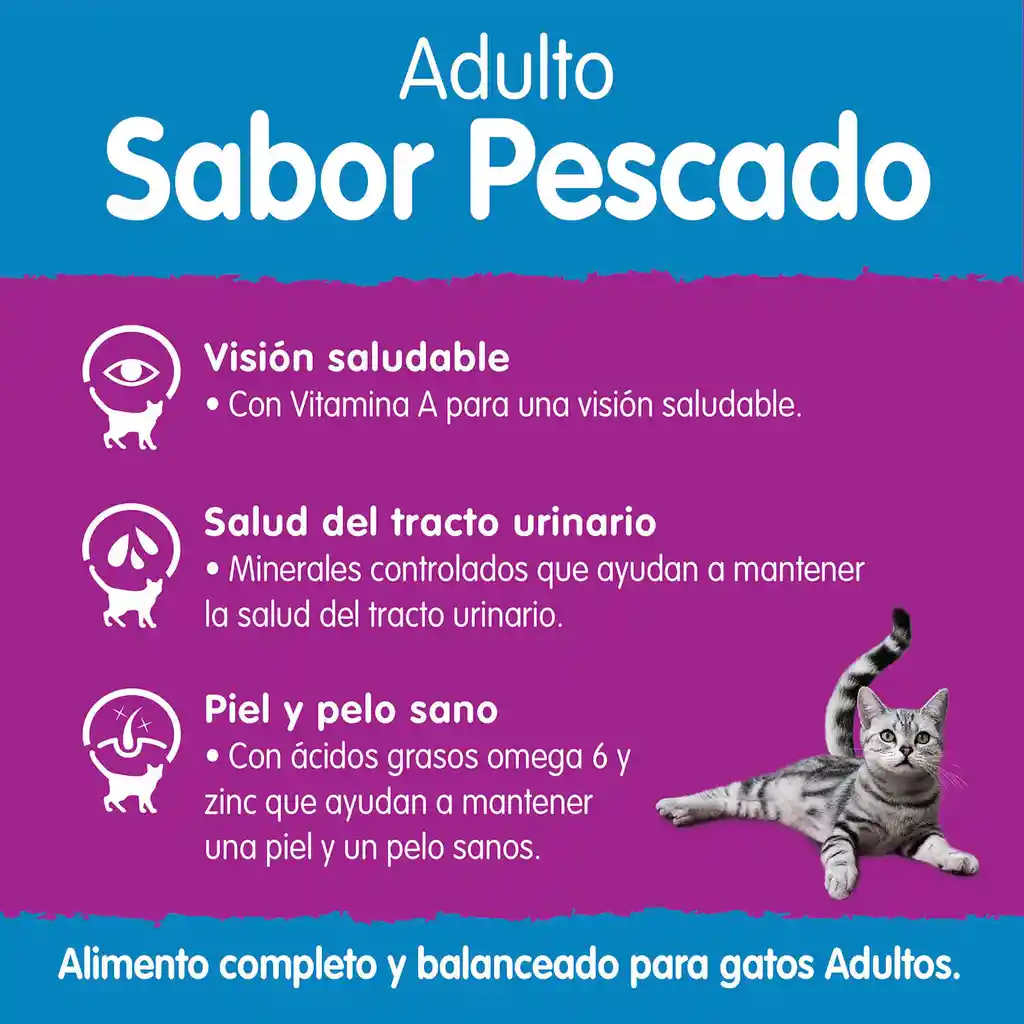 Whiskas Alimento Gato Pescado