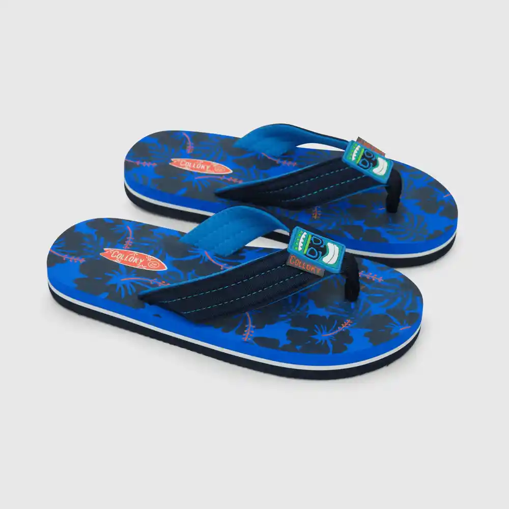 Sandalias Hawaiana Eva Print De Niño Azul Talla 31