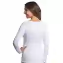 Polera Modelante Escote Redondo Blanco Caffarena