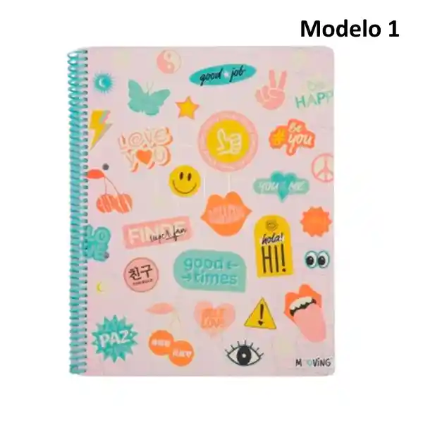 Mooving Cuaderno Td Smile Fever Rayado Modelo Surtido 22 x 29 cm