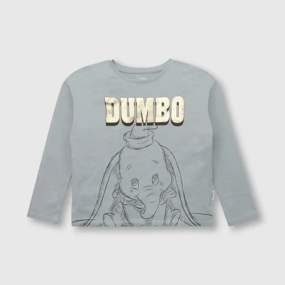 Polera De Dumbo Verde Talla 8 Años