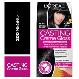 Loreal Paris Tinte Capilar Creme Gloss Tono Negro 200