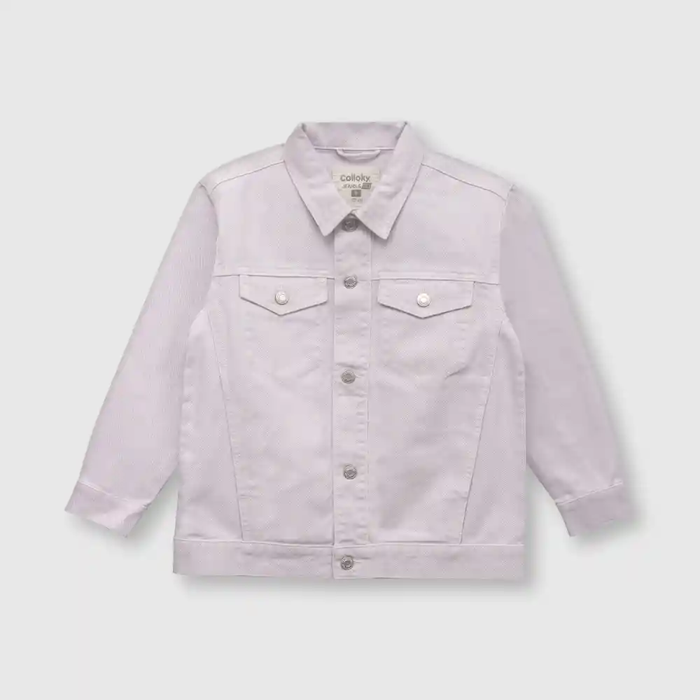 Chaqueta De Mezclilla Niña Lila Talla 8 Años