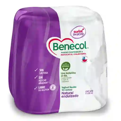 Benecol Yogur Líquido sin Lactosa Natural