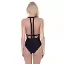 Traje de Baño Escotado Negro Talla S Samia