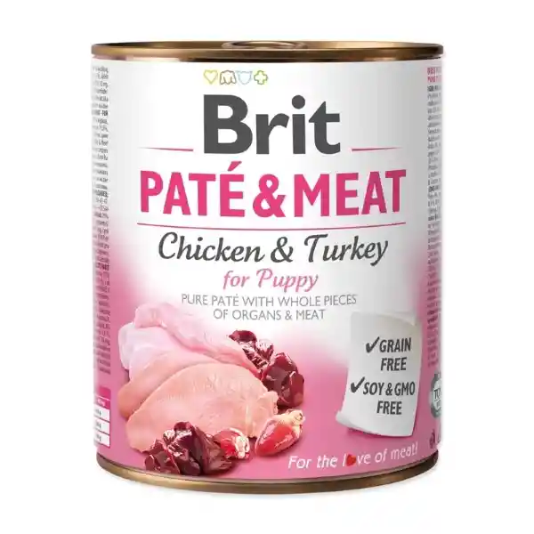 Brit Pate & Meat Perro Puppy Chicken&Turkey 800 g