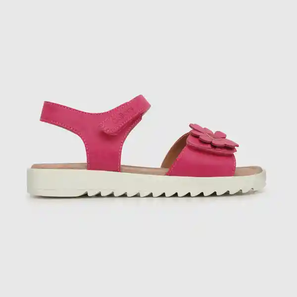 Sandalias Doble Ajuste Flor de Niña Fucsia Talla 32 Colloky