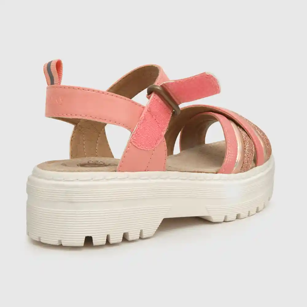 Sandalias Velcro Niña Naranjo Talla 38