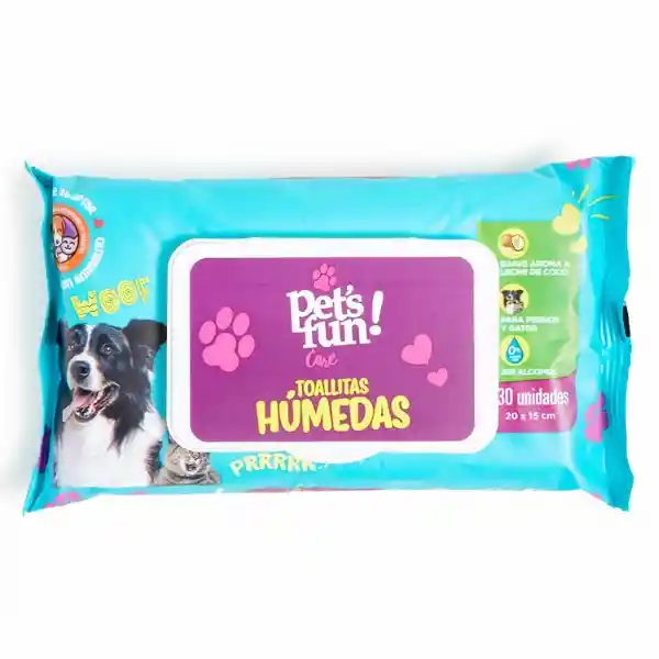 Pets Fun Toalla Húmeda Mascotas