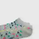 Pack Calcetines Corto Flores De Niña Azul Talla 23/25