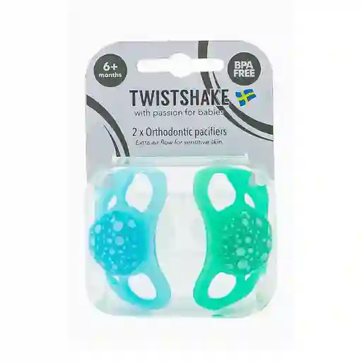 Twistshake Chupete Azul 6+ Meses X 2 Unidades