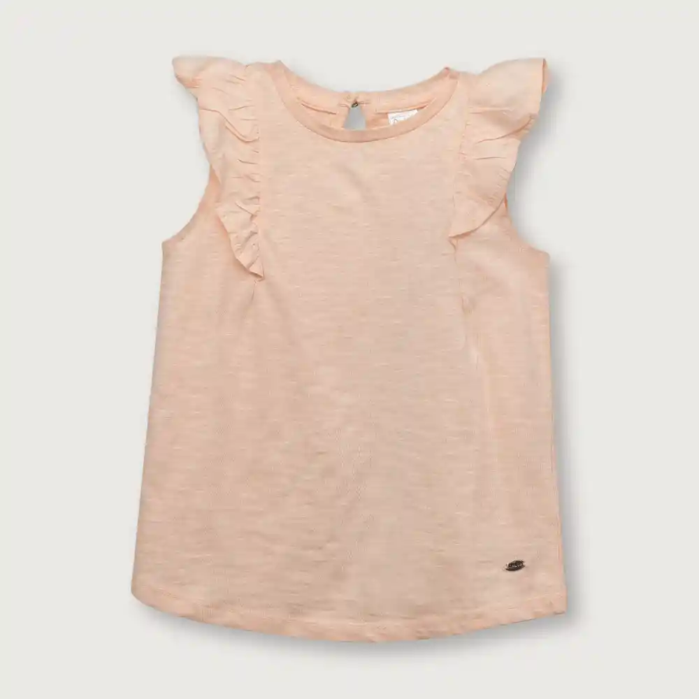 Polera Sin Mangas De Niña Damasco Talla 18m